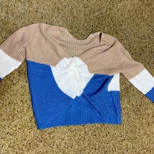 A cropped sweater